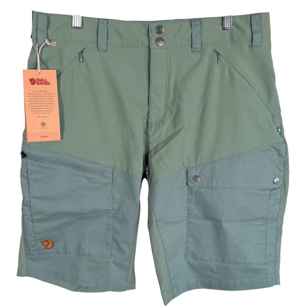 Fjallraven Abisko Midsummer Shorts G-1000 Womens 42 32-33" Green Hiking Stretch